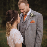 Tessa Long Crystal Wedding Hair Vine / Silver