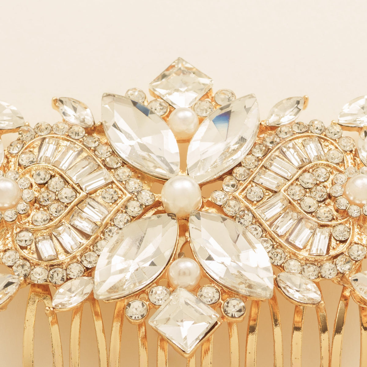 Gatsby Vintage Inspired Wedding Hair Comb in Gold photo 2