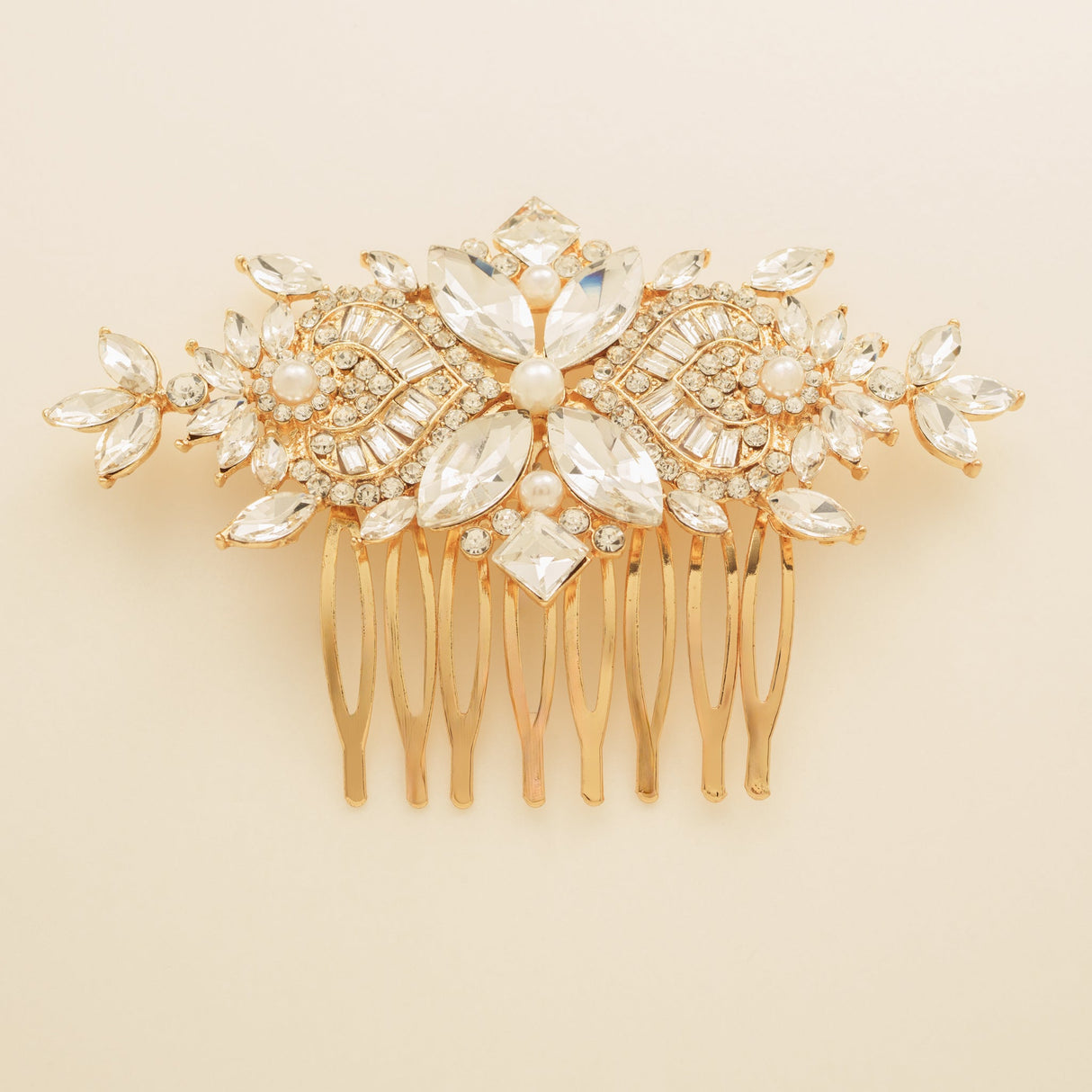 Gatsby Vintage Inspired Wedding Hair Comb in Gold photo 3