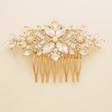 Gatsby Vintage Inspired Wedding Hair Comb in Gold photo 3