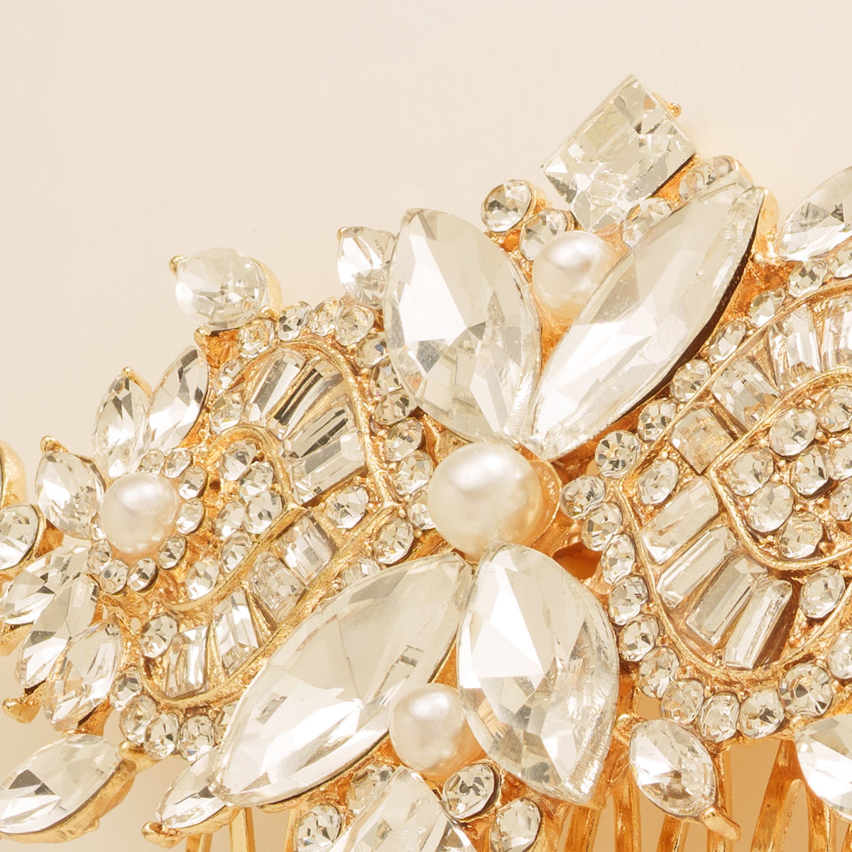 Gatsby Vintage Inspired Wedding Hair Comb in Gold photo 6