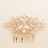 Gatsby Vintage Inspired Wedding Hair Comb in Rose Gold photo 2