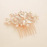 Gatsby Vintage Inspired Wedding Hair Comb in Rose Gold photo 4