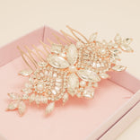 Gatsby Vintage Inspired Wedding Hair Comb in Rose Gold