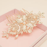 Gatsby Vintage Inspired Wedding Hair Comb in Rose Gold