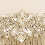 Gatsby Vintage Inspired Wedding Hair Comb in Silver photo 2