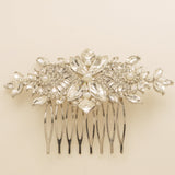 Gatsby Vintage Inspired Wedding Hair Comb in Silver photo 3