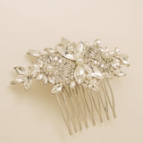 Gatsby Vintage Inspired Wedding Hair Comb in Silver photo 4