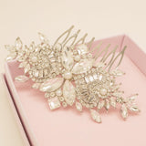 Gatsby Vintage Inspired Wedding Hair Comb in Silver