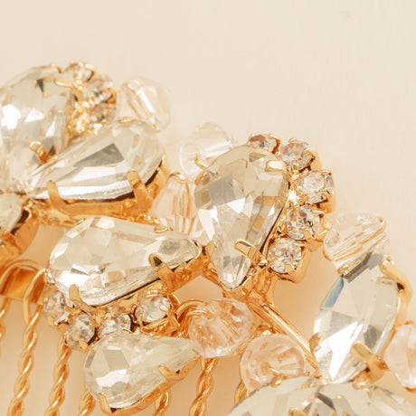 Lucinda Crystal Wedding Hair Comb / Gold