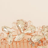 Lucinda Crystal Wedding Hair Comb / Rose Gold