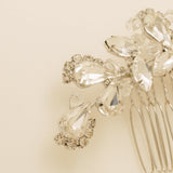 Lucinda Crystal Wedding Hair Comb / Silver