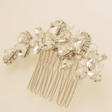 Lucinda Crystal Wedding Hair Comb / Silver