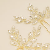 Elinor Crystal Spray Wedding Hair Pins / Gold