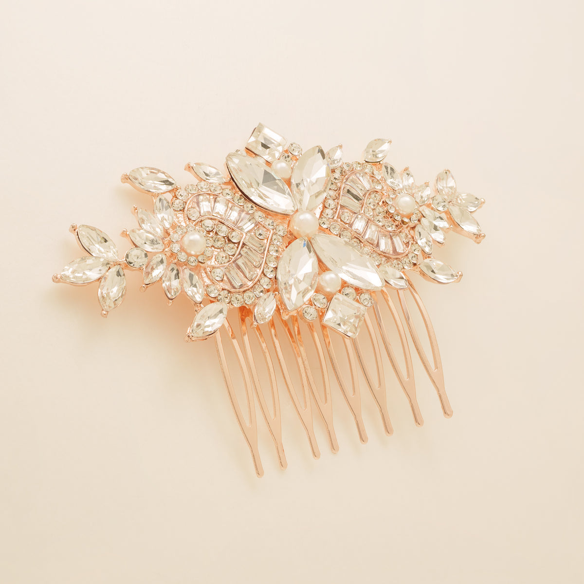 Gatsby Vintage Inspired Wedding Hair Comb / Rose Gold