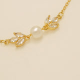 Amelia Crystal and Pearl Bracelet / Gold