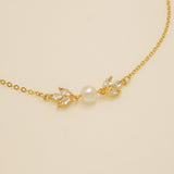 Amelia Crystal and Pearl Bracelet / Gold