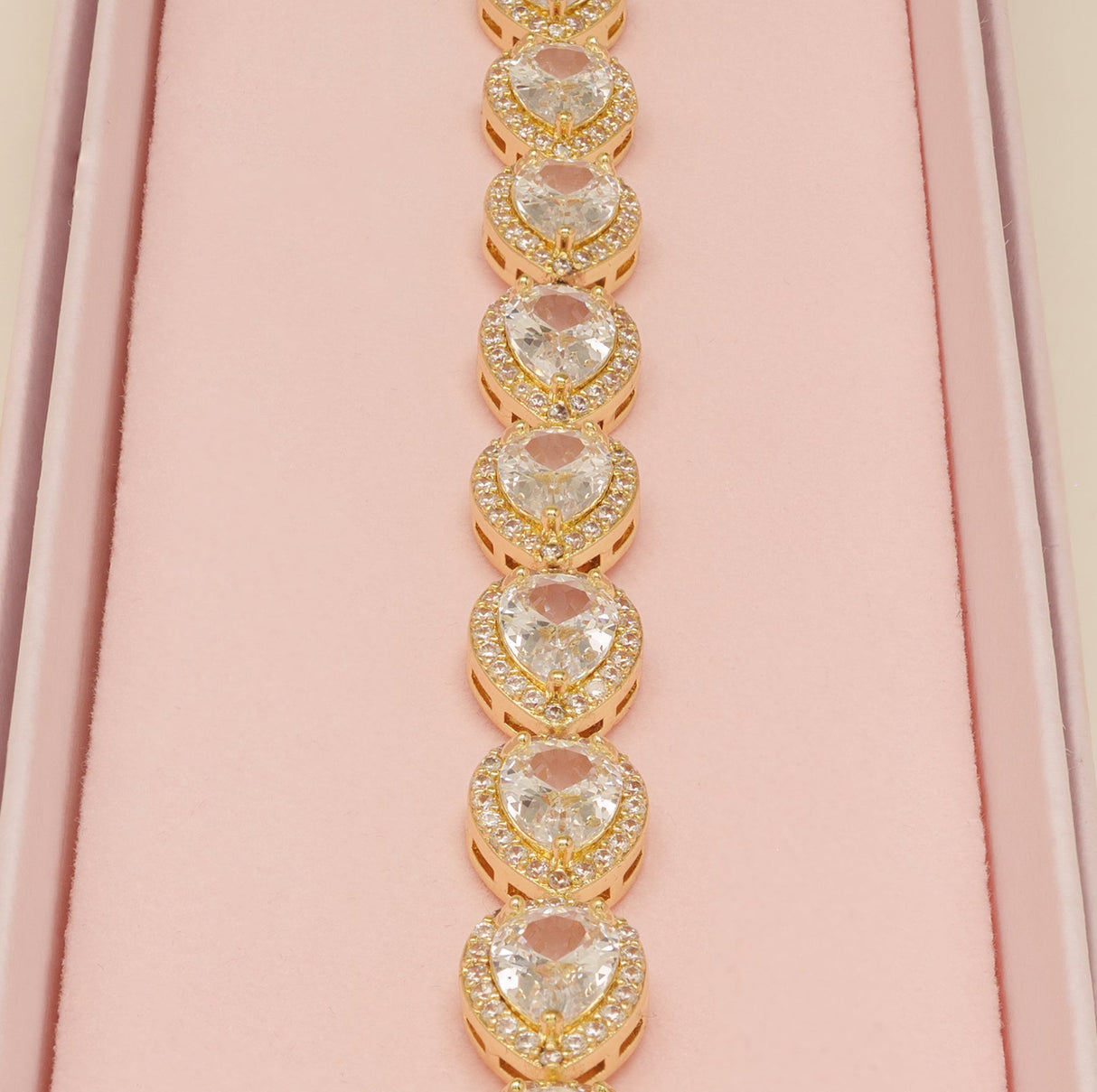 Annabella Teardrop Crystal Wedding Bracelet / Gold