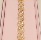 Annabella Teardrop Crystal Wedding Bracelet / Gold
