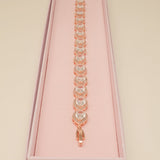 Annabella Teardrop Crystal Wedding Bracelet / Rose Gold