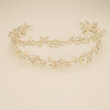 Ava Pearl and Crystal Bridal Headband / Silver