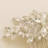 Gatsby Vintage Inspired Wedding Hair Comb / Silver