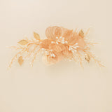 Camilla Flower Pearl Wedding Hair Vine / Gold