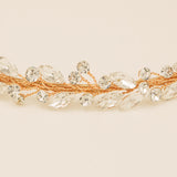 Evie Crystal Bridal Headband in Gold photo 2
