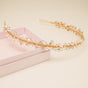 Evie Crystal Bridal Headband in Gold