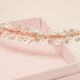 Evie Crystal Bridal Headband in Rose Gold photo 5