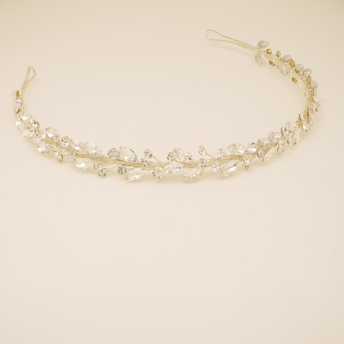 Evie Crystal Bridal Headband in Silver photo 5
