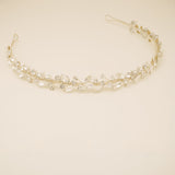 Evie Crystal Bridal Headband in Silver photo 5