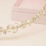 Evie Crystal Bridal Headband in Silver photo 6