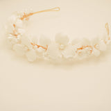 Poppy Romantic Ceramic Bridal Headband Crown in Gold photo 8