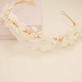 Poppy Romantic Ceramic Bridal Headband Crown in Gold photo 9