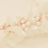 Poppy Romantic Ceramic Bridal Headband Crown / Rose Gold