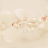 Poppy Romantic Ceramic Bridal Headband Crown / Rose Gold
