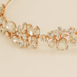 Fashionista Belle Crystal Bridal Headband in Gold photo 2