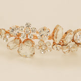 Fashionista Belle Crystal Bridal Headband in Gold photo 3