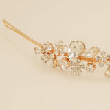 Fashionista Belle Crystal Bridal Headband in Gold photo 5