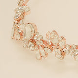 Fashionista Belle Crystal Bridal Headband / Rose Gold