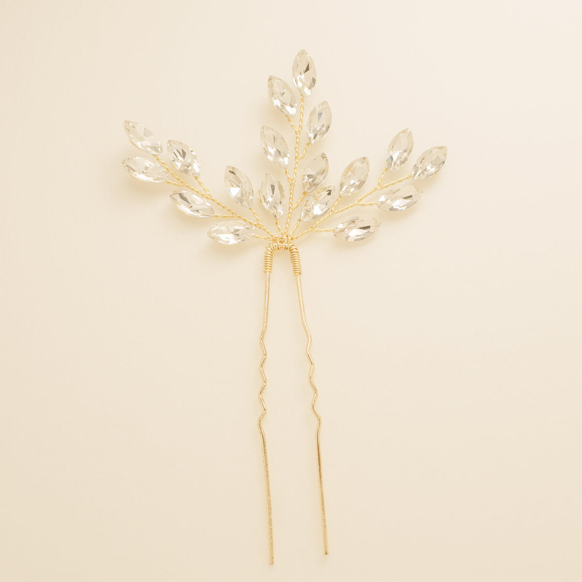 Elinor Crystal Spray Wedding Hair Pins / Gold