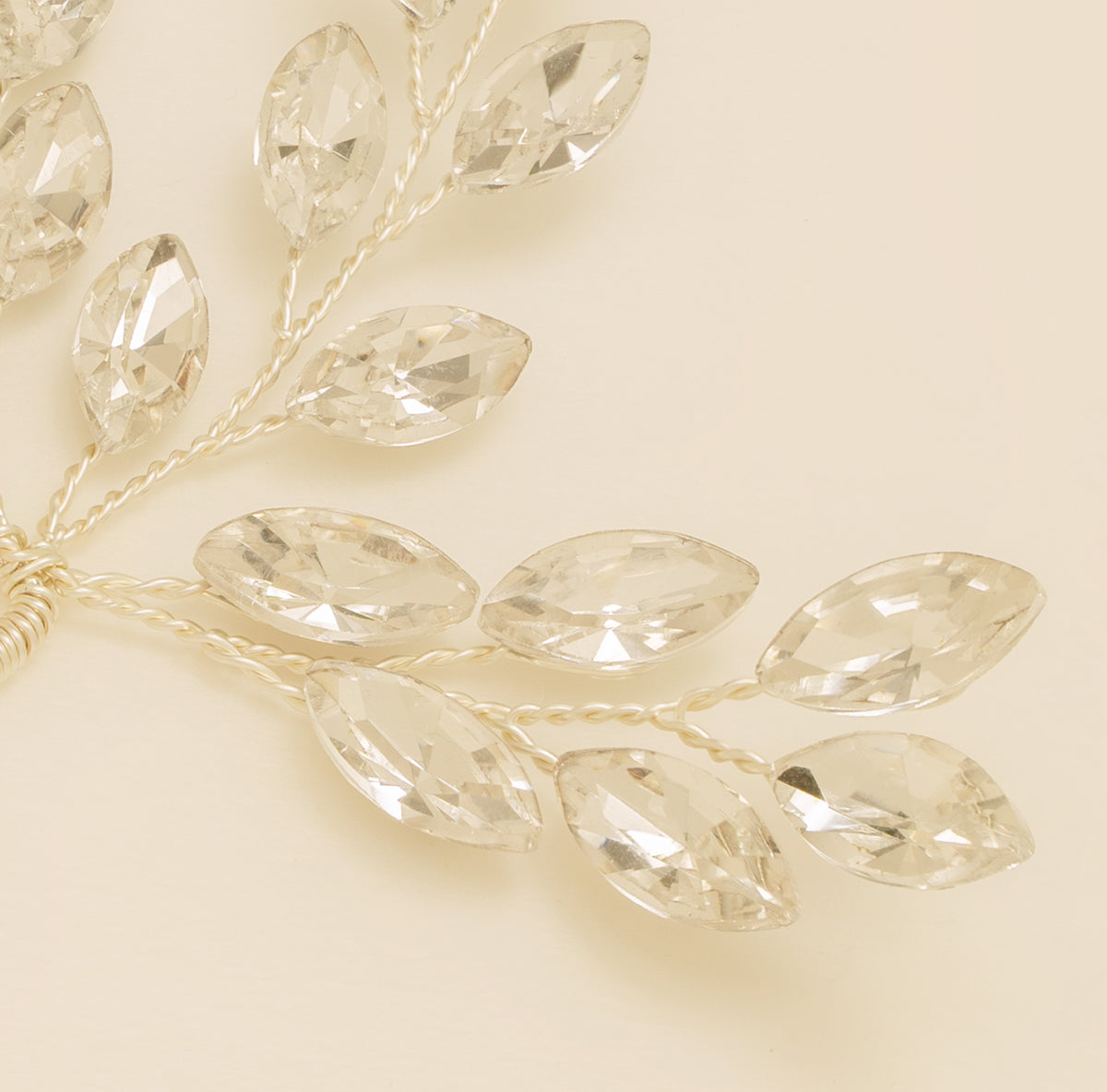 Elinor Crystal Spray Wedding Hair Pins / Silver