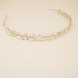 Evie Crystal Bridal Headband / Silver
