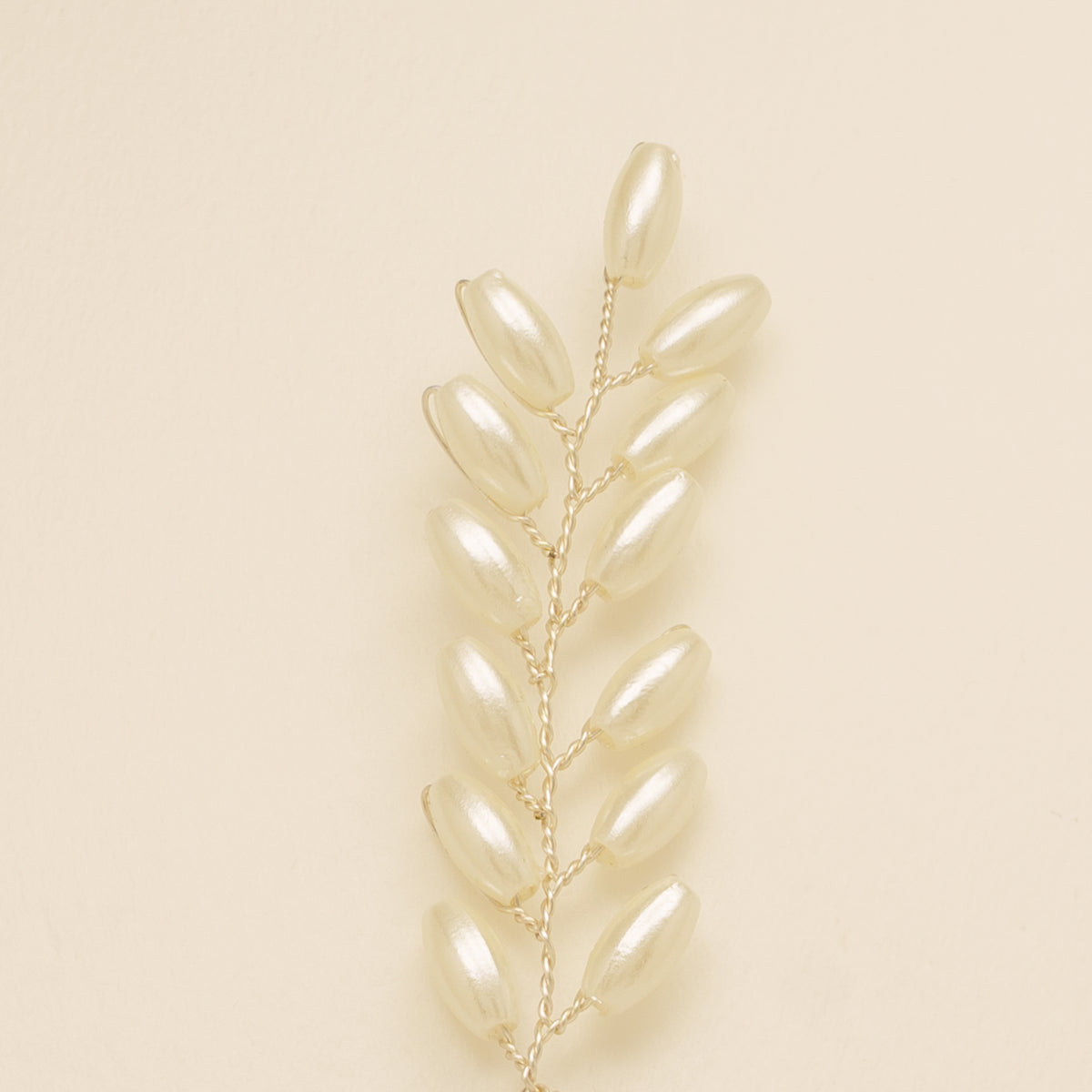 Pampas Style Pearl Sprigs Wedding Hair Pins / Silver