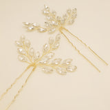 Elinor Crystal Spray Wedding Hair Pins / Gold