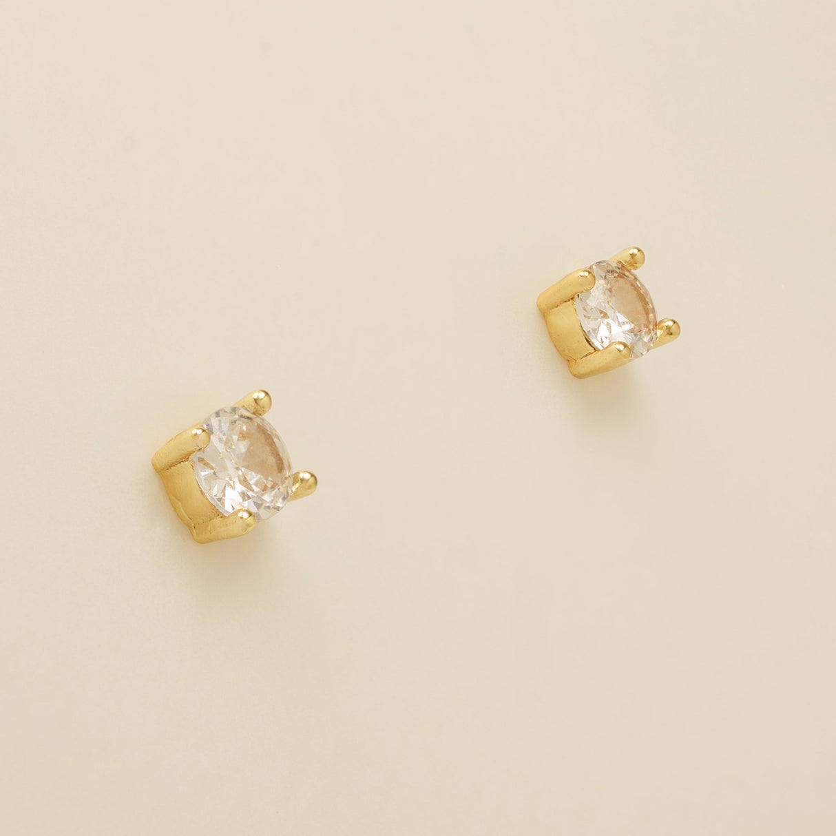 Annie Crystal Wedding Earrings / Gold