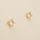 Annie Crystal Wedding Earrings / Gold