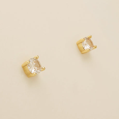 Annie Crystal Wedding Earrings / Gold