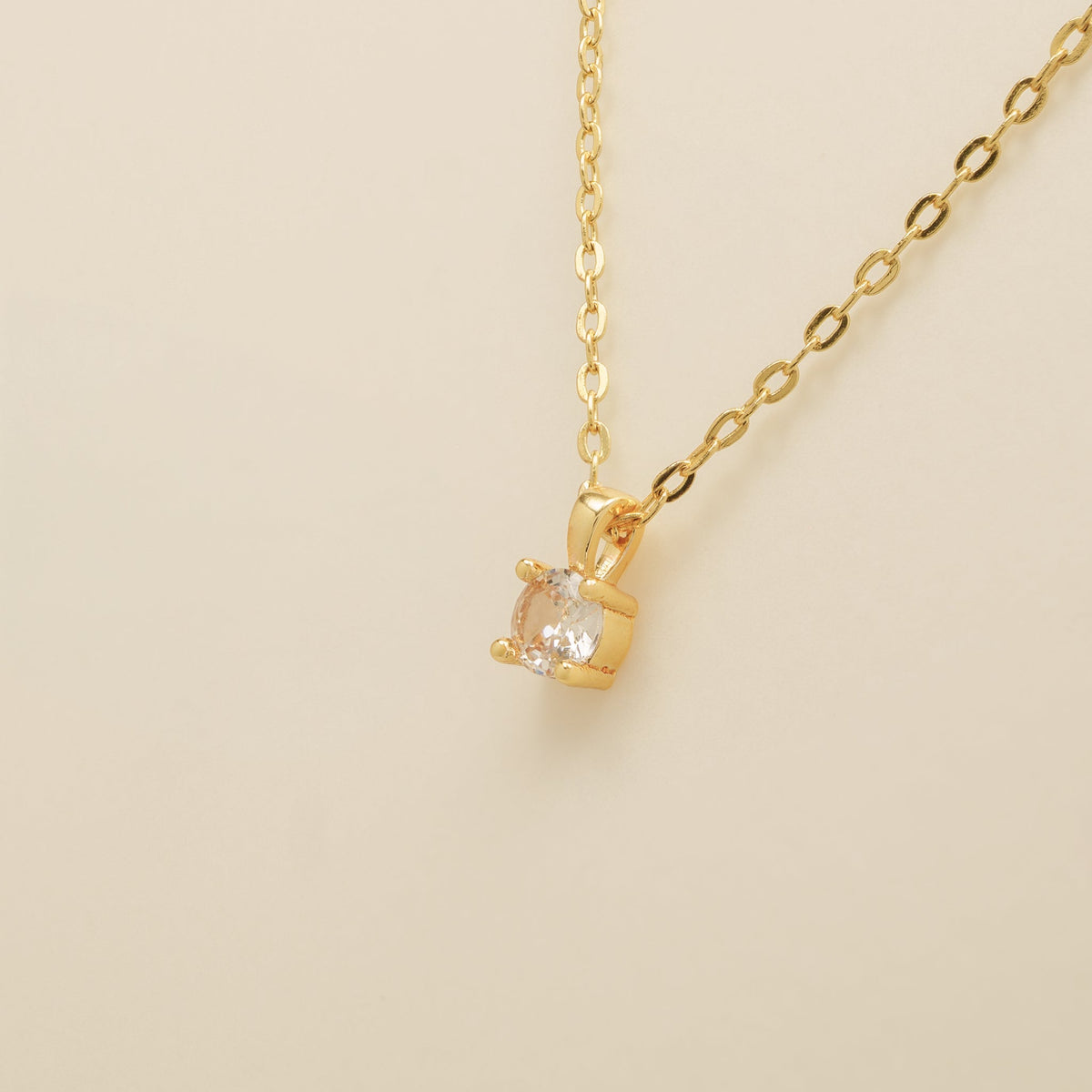 Annie Crystal Wedding Necklace / Gold